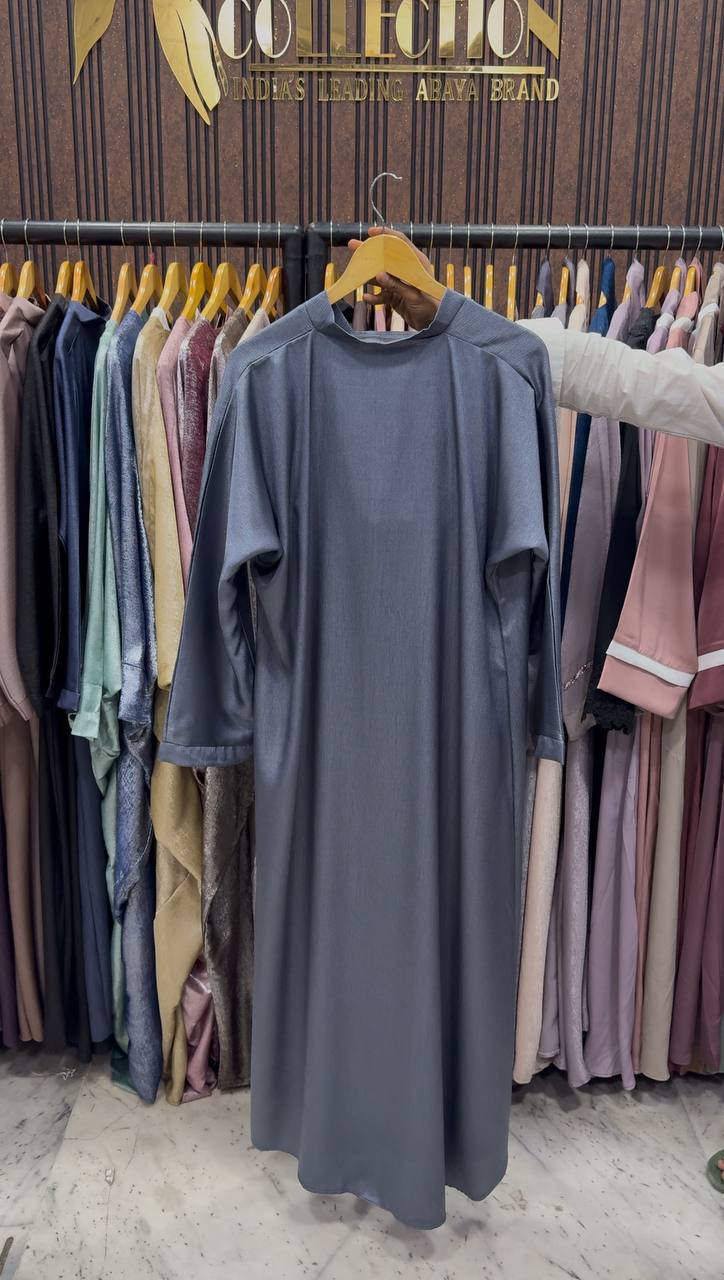 RAYHANA FRONT OPEN ABAYA | GRAY