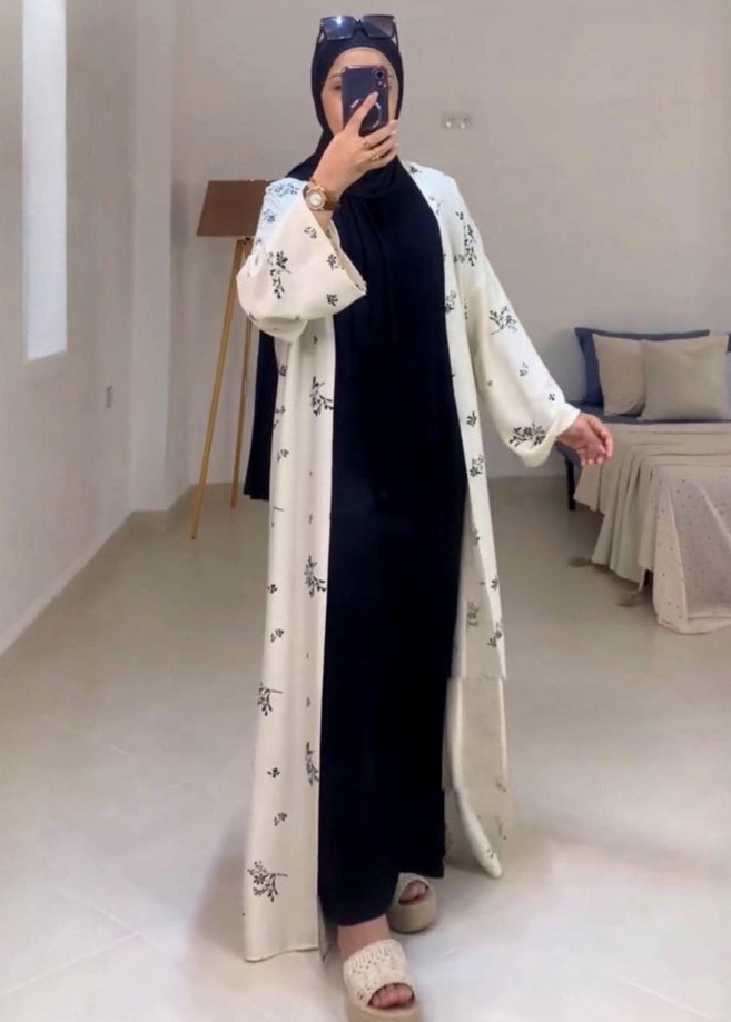 NURA DOUBLE SHRUG ABAYA | BLUE