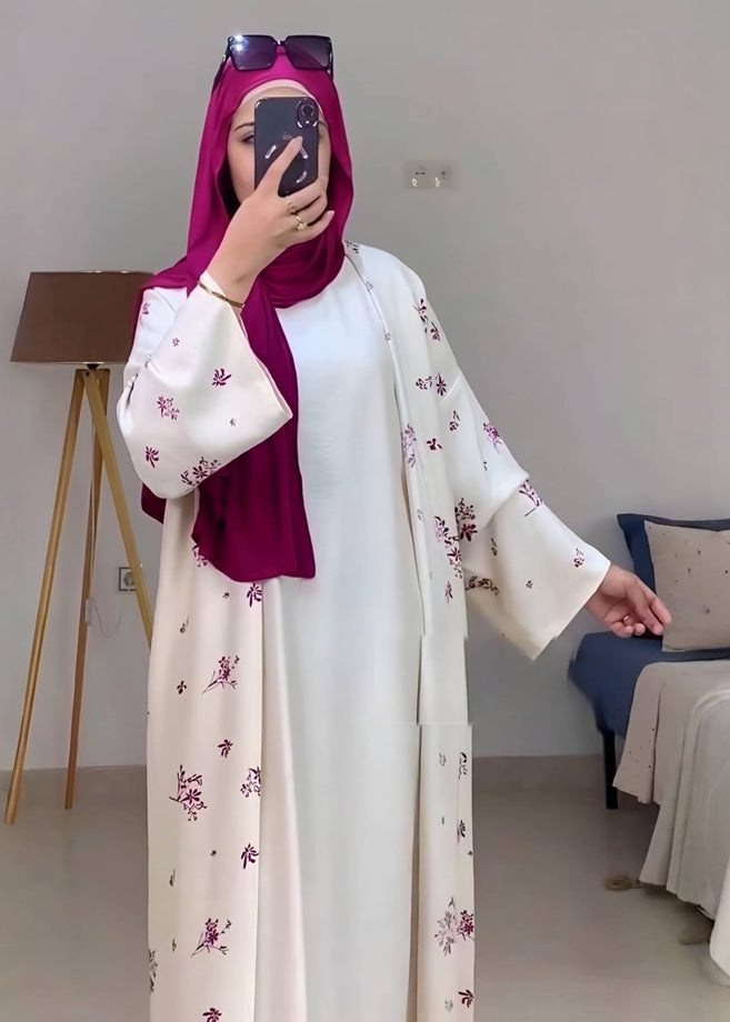 NURA DOUBLE SHRUG ABAYA | PINK