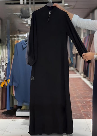 ALBAH FRONT OPEN ABAYA | BLACK